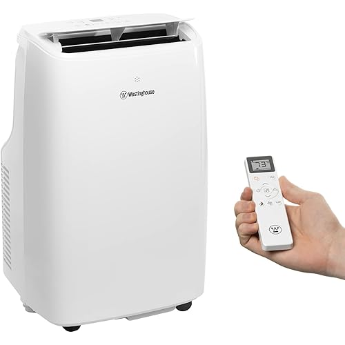 Westinghouse 8,000 BTU Air Conditioner Portable For Rooms Up To 350 Square Feet, Portable AC with Home Dehumidifier, Smart Wi-Fi Enabled, 3-Speed Fan, Programmable Timer, Remote Control, Window Kit