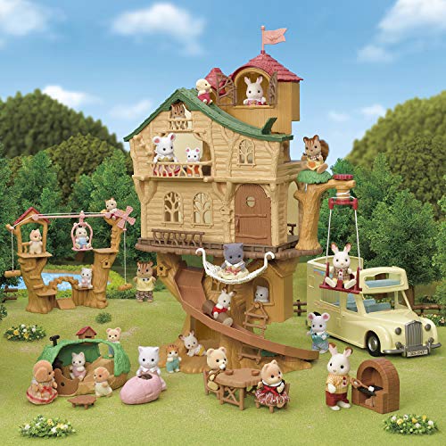 Calico Critters Lakeside Lodge Gift Set, Collectible Dollhouse With Figures, Furniture And Accessories, Pink Medium #TOP5