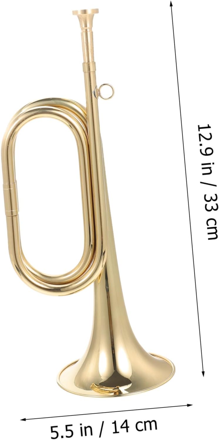 HANABASS Hameiren Bugle Trumpet Copper Wind Instrument for Beginners Military Orchestra Bugle Classic Design for School Band