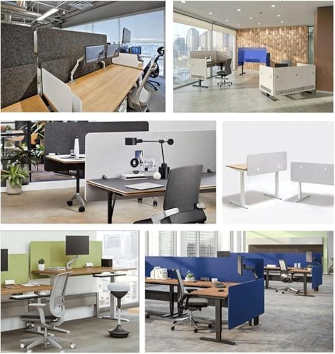 Noise Reducing Acoustic Desk Divider - Privacy Panel for Students & Office - Soundproof Partition for Standing Desks - Enhance Focus & Productivity