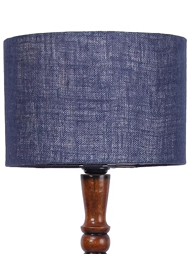 Image of Devansh Blue Jute Wooden Floor Lamp -11