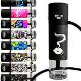 UPGRADE DESIGN Portable Hookah Set Car Hookah Cup Travel Hookah Set With Everything, Wind Cover Lid, Hookah Hose, 2 Hookah Bowls, Hookah Accessories, Mini Hookah Shisha, Portable Small Hookah Cup To Go. Shisha Hookah Hooka Ooka (BLACK WITH LIPS)