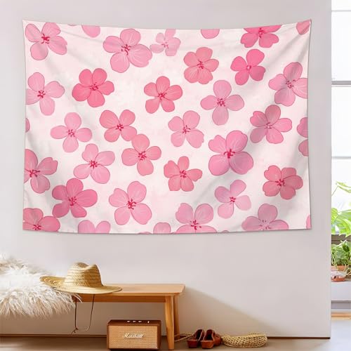 Tapiz de cama floral campestre rosa ruborizado y manta de playa grande de 150X230Cm
