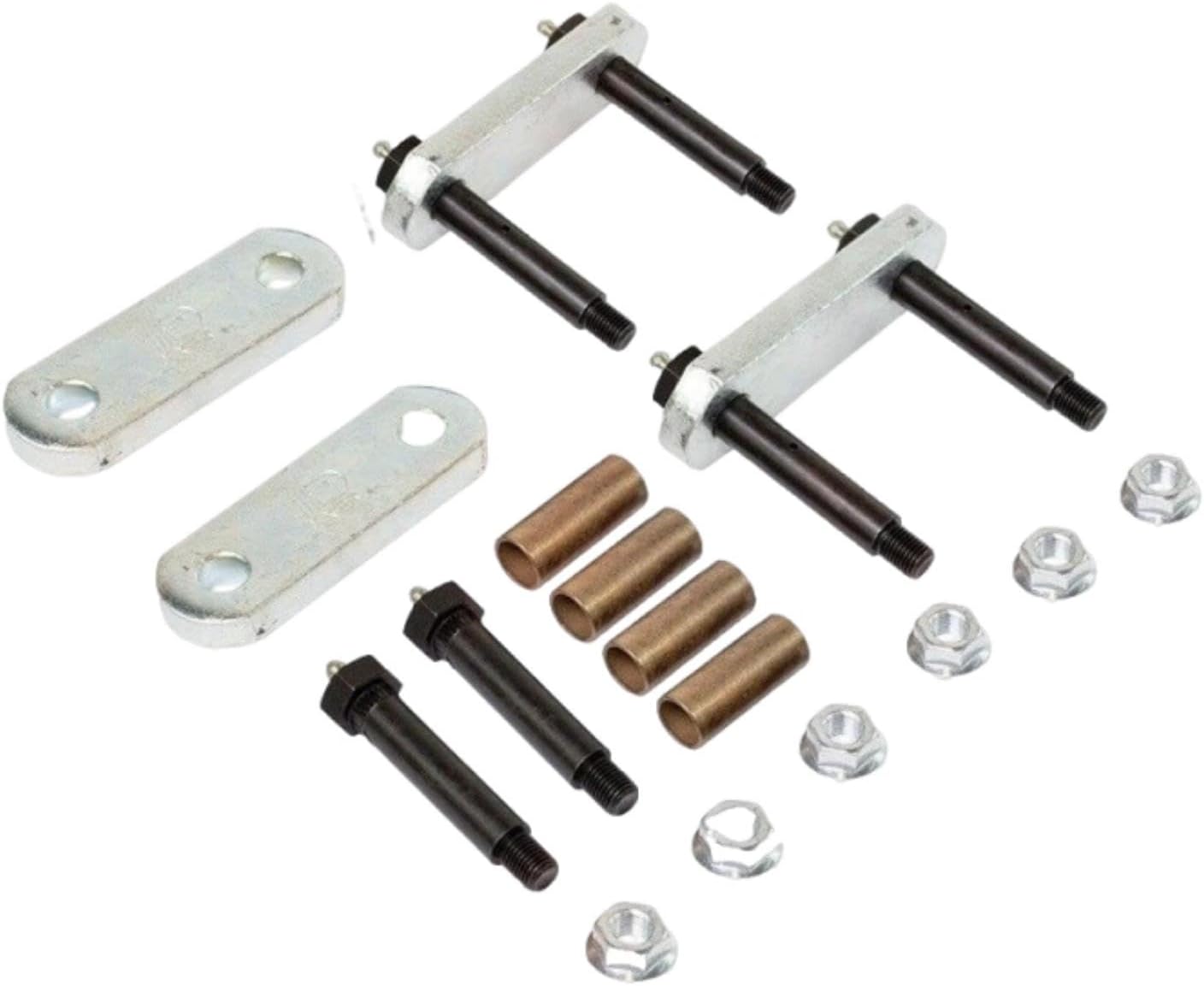 for K71-358-00 Dexter Heavy Duty Single Axle Trailer Greasable Suspension Rebuild Kit Bronze, Trailer Suspension Rebuilt 4-4-3/8 inch x 1-1/2 inch Shackle Links/Straps 3-1/4 inch Hole Center