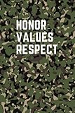  Bundeswehr Tagebuch - Honor Values Respect: Notizbuch für Bundeswehr  Camouflage Heft  Tarnfleck Buch für Soldaten  Einsatz Tagebuch