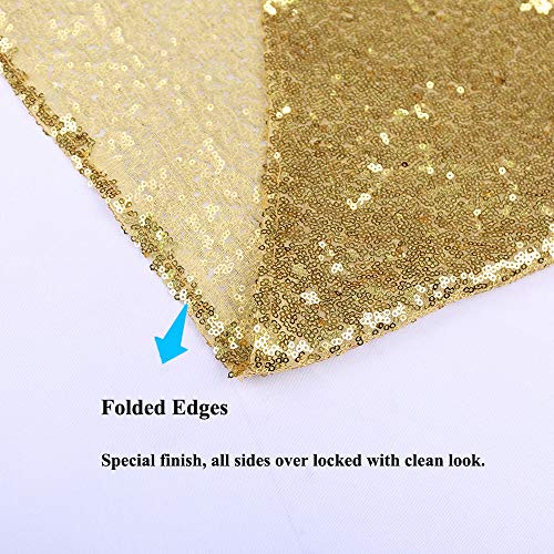 Trlyc Gold Sequin Backdrop Background 4X7Ft Sparkle Gold Photography Backdrop Photo Background For Wedding Party Baby Shower Christmas #TOP5