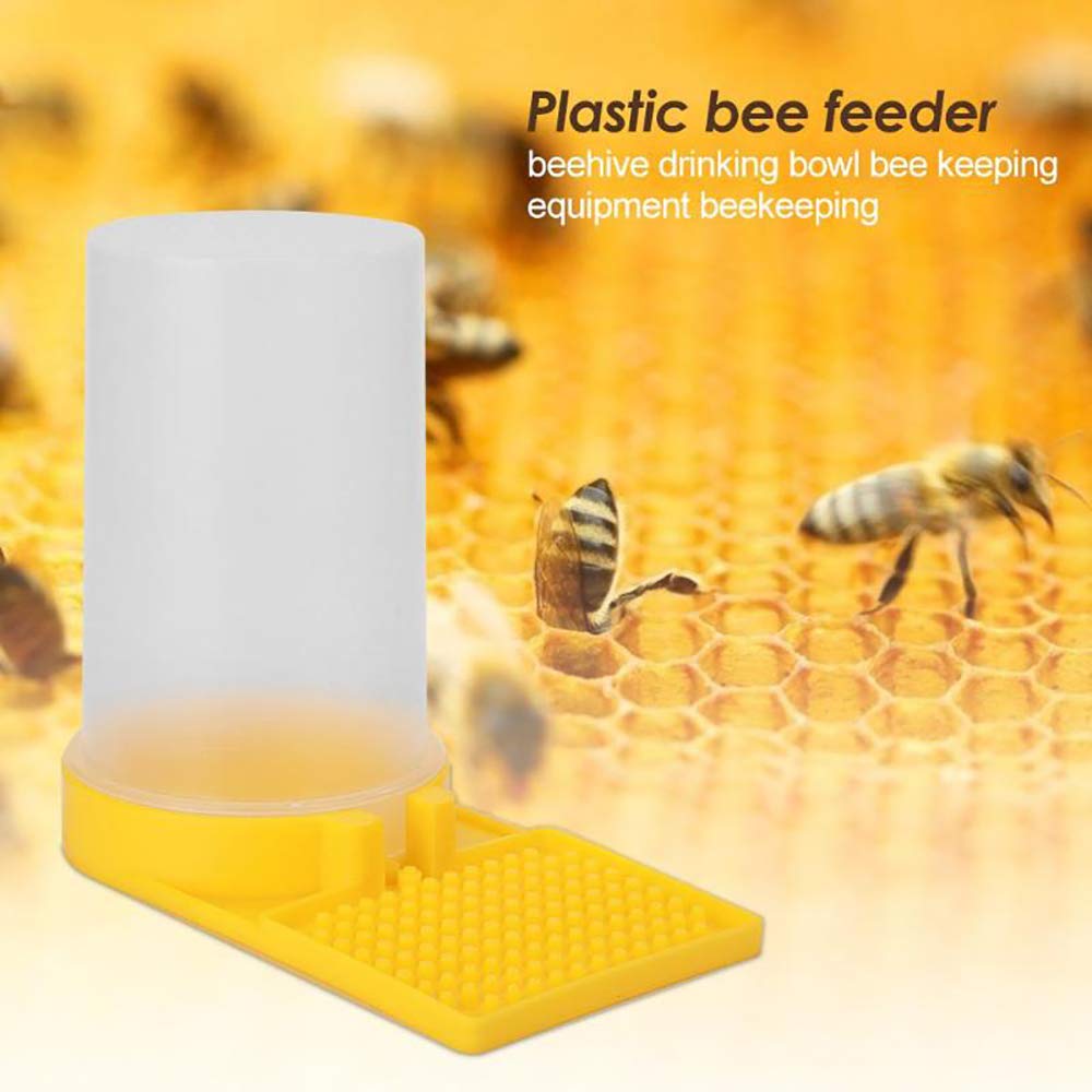 Happyyami 2pezzi Distributore d Acqua Per Api Per Apicoltura Mangiatoia Per Alveari in Plastica Leggera e Resistente Facile Da Installare e Riempire