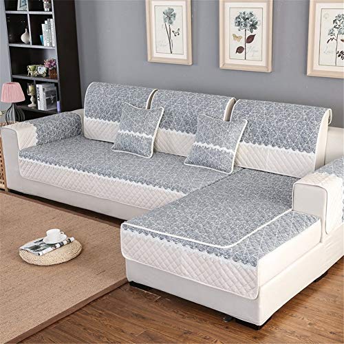 QBFT Suave Impresión Funda De Sofá Dos Plazas Espesar Felpa Funda para Sofá Antideslizante Acolchado Funda Cubre Sofá 1 Pieza para Chaise Longue Rinconera EtcA-W70xL150cm(28x59inch)