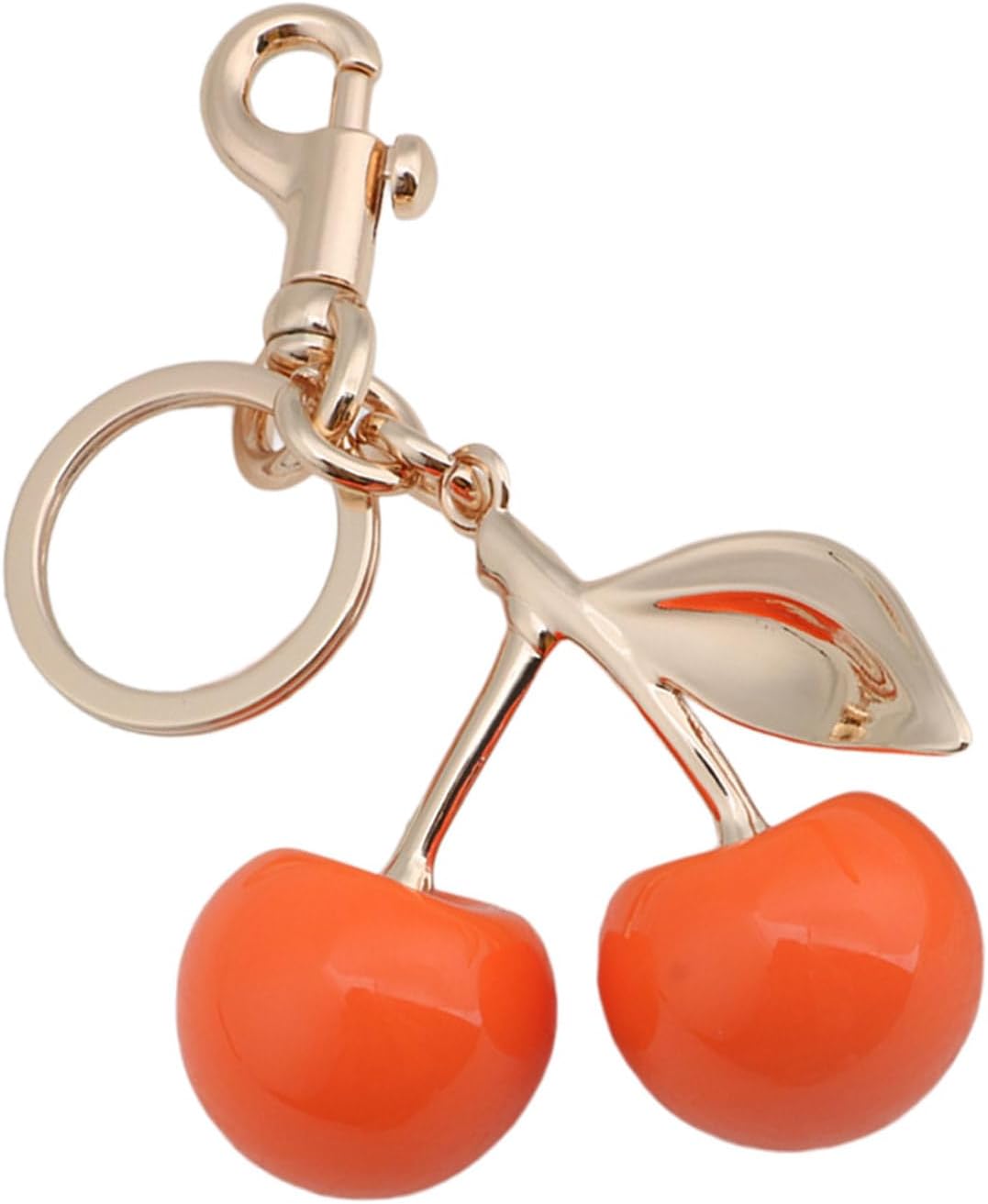 Keychain,Portable Orange Cherries Pendant Keychain Charm for Women Handbag Purse Decoration and Car Interior Accessory - Image 5
