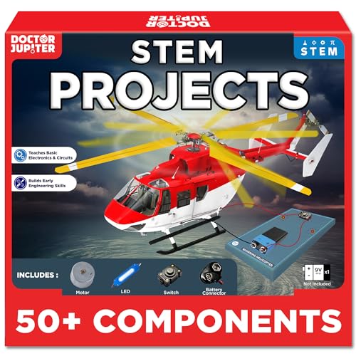 Doctor Jupiter STEM Projects Kit for Boys & Girls Ages 8+ | Birthday Gift Ideas for 8-9-10-11-12 Year Old Boys & Girls | Learning & Educational Science Kit, Crafts for Kids