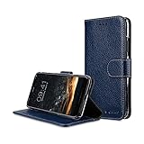 Melkco Apple iPhone 11（6.1インチ）用プレミアムレザーケース - ウォレットブッククリアタイプスタンド (ダークブルーLC)