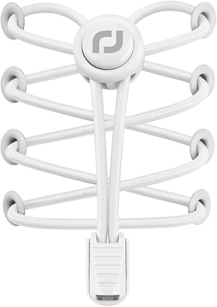 RJ-Sport Tieless Elastic Shoe Laces - Heavy Duty No Tie Shoelaces for Kids and Adult with Strong Lock and Speed Shoestrings