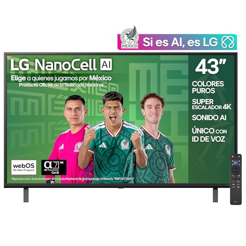 Catálogo de pantalla lg 49 4k smart tv que puedes comprar esta semana. 45 LG Pantalla 43 Pulgadas NanoCell AI NANO80 4K Smart TV 2025