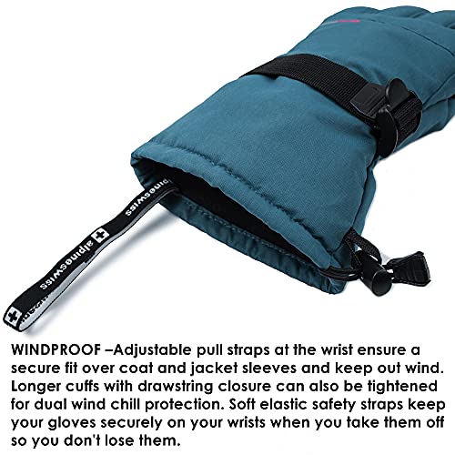 image for Alpine Swiss Mens Waterproof Gauntlet Snow Ski Gloves Winter Sport Sno