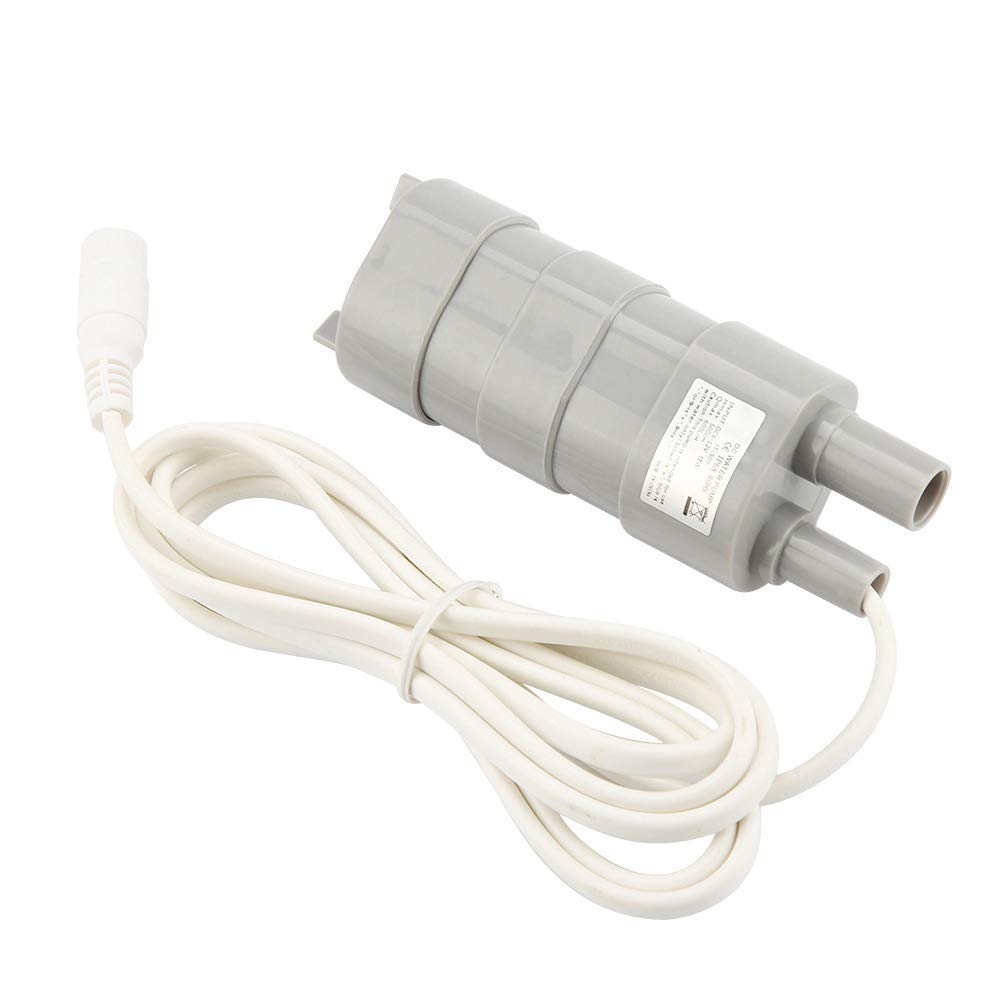 Pompe Submersible DC 12V, 600L/H, Petite Pompe à Eau Immergée pour Aquarium, Étang, Piscine, Jardin, 5m de Levage, 105.9x33.3x38.33mm