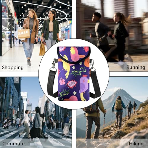 Image of Neoprene Phone Sleeve Pouch Case Bag for Men Women w /Crossbody Strap /Neck Lanyard for iPhone 17 /16 /15 /14 Pro Max, Samsung S25,Pixel 10
