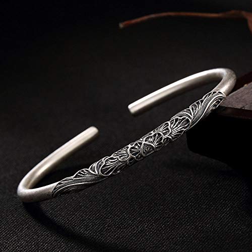 Bracelet S999 femmes anti-déformation en argent épais contre les bijoux fragiles