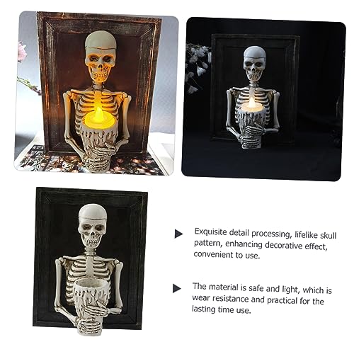 Chandelier squelette Halloween RLKHXBS cadre spooky mural