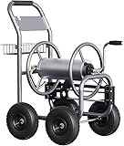 Giraffe Tools Heavy Duty Garden Hose Reel Cart with Wheels - Industrial Outdoor...