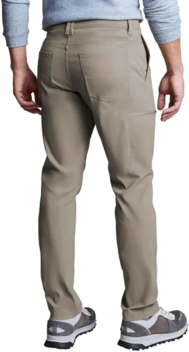 Copper & Oak Supply Co. Men's Straight Fit Stretch Tech Pant (US, Waist Inseam, 40, 32, Regular, Regular, Tan) - Image 3