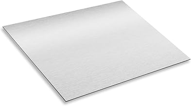 Silver brushed aluminium composite panel I 30 x 20 cm I 3 mm I sign in brushed aluminium weatherproof with stainless steel look I model construction of stands I AZ114