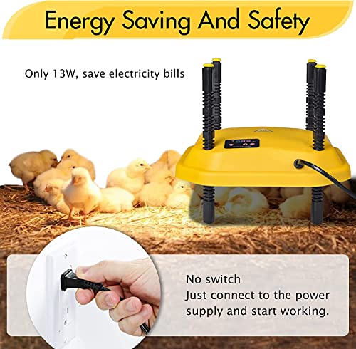 Plotohiker Wärmeplatte Küken,Temperatur Verstellbare Kükenwärmer Wärmelampe,Heizplatte für Kükenaufzucht,Kunstglucke 13… – Bild 7