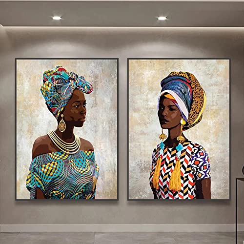 Affiches toile femme africaine portrait art mural premium