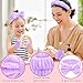 LIEWEILS TLUXX 4-Piece Spa Headband & Wristband Set， Reusable Makeup & Skincare Accessories for Face Washing, Preventing Liquid Overflow - Ideal for Women & Girls