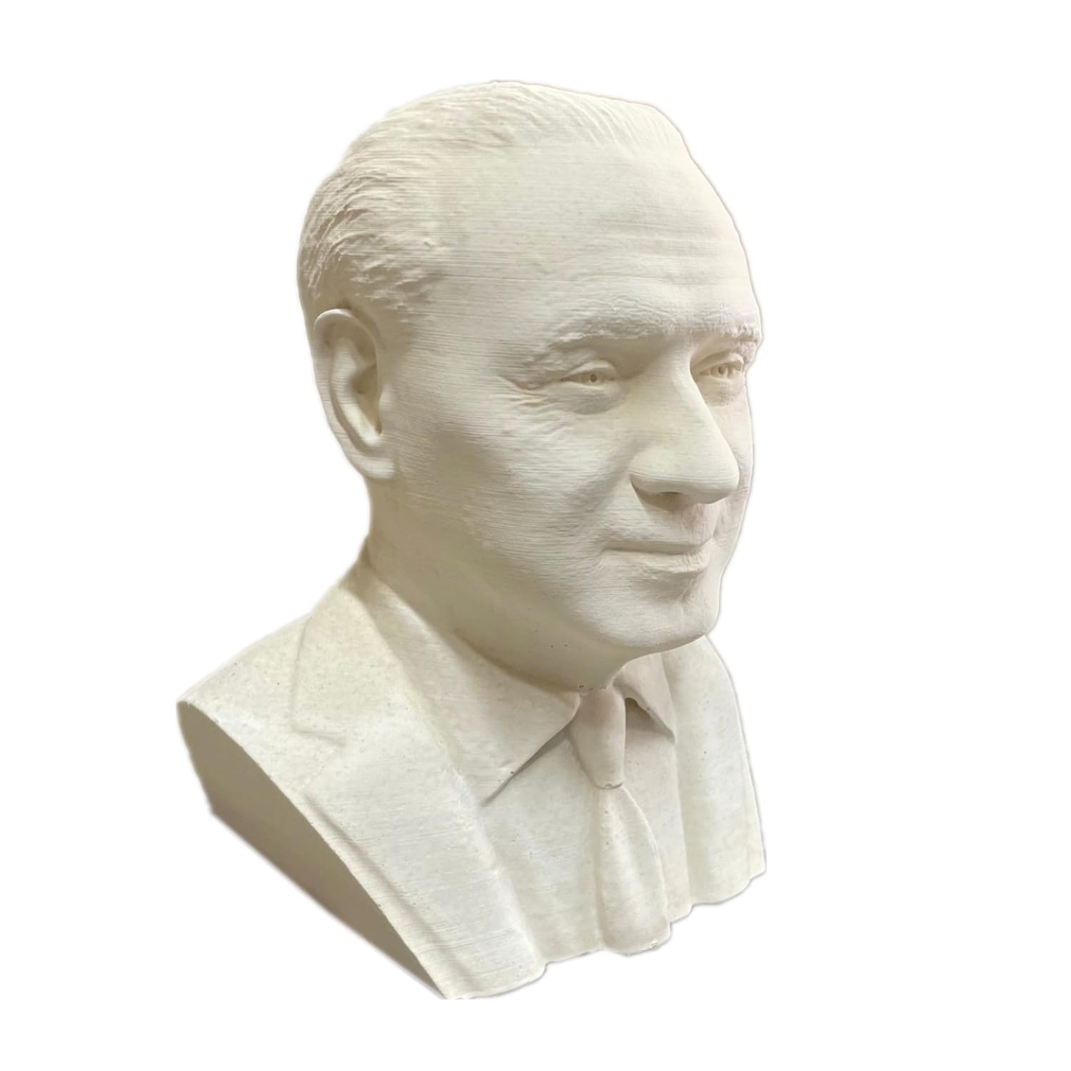Busto di Silvio Berlusconi Altezza 30 cm Grande in cemento bianco e polvere di marmo, Per Interno o Esterno