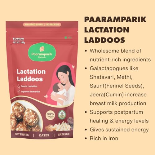 Image of Paaramparik Post Delivery Hamper|New om Gifts| Gond Laddu Lactation Laddu, Roasted Millets Namkeen, Herbal Tea Set| Dry Fruits, Shatavari (Mom Hamper)
