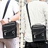 Sacoche Homme Sacs Bandoulière Vintage Sacoche Bandouliere Cuir Petite Shoulder Bag Crossbody Business Cartable Besace Pochette Sacs à main pour le Sport les Voyages le Travail(Noir Sacs bandoulière) #4