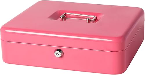 Vista 46 de Jssmst - Caja de dinero pequeña con bandeja, caja con bloqueo, Negro L