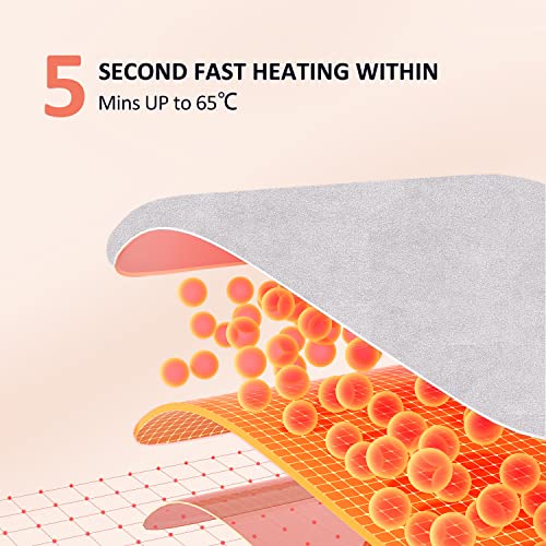Heating Pad, Portable Cordless Menstrual Heating Pad 5S Fast Heating, Heating Pads For Cramps With 3 Heat Levels And 3 Massage Modes, Heating Pad For Back Pain Gifts For Women And Girls (Deep Green) #TOP5