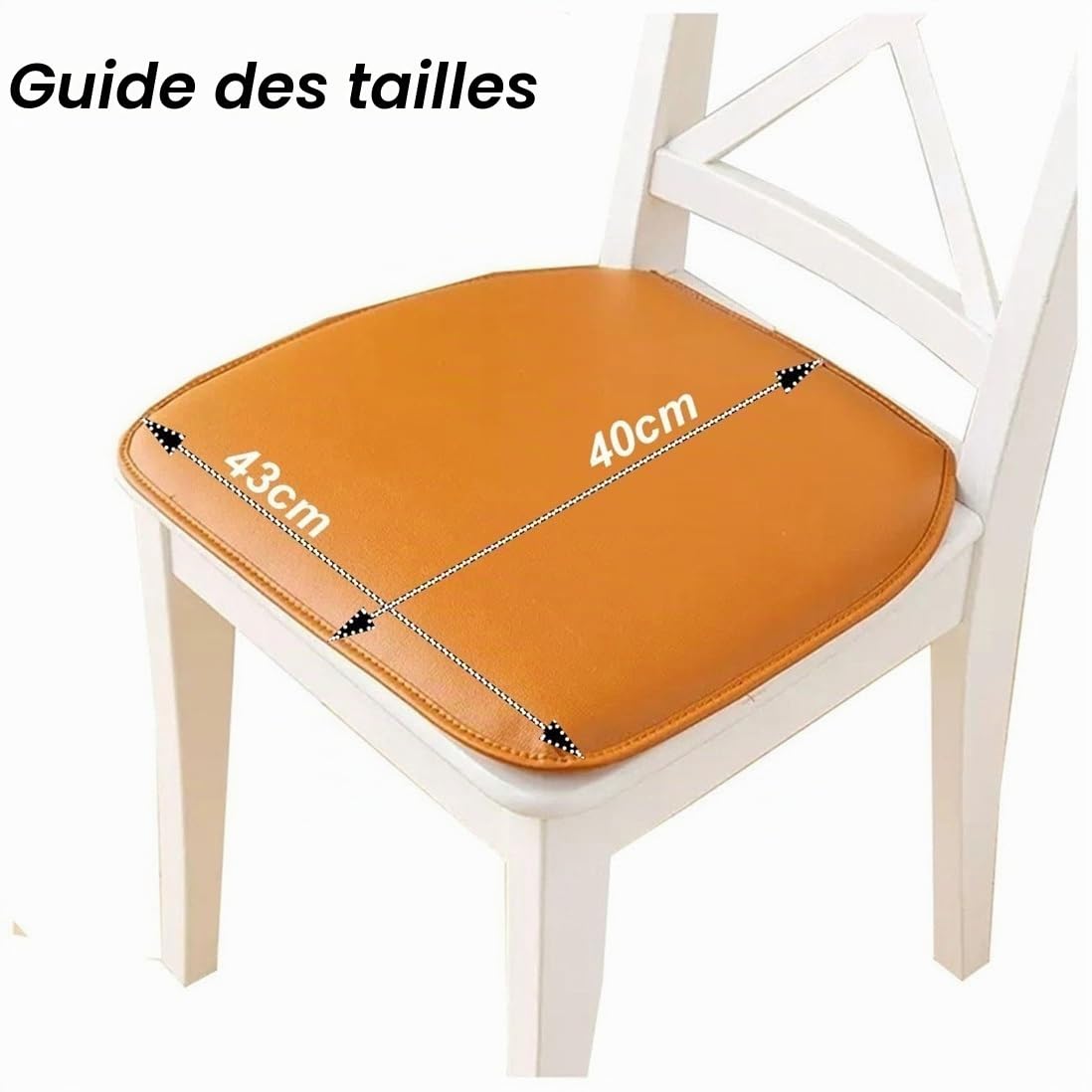 Galette De Chaise Imperméables,Lot De 2/4 Coussins De Chaise De Salle À Manger en Cuir,Coussin De Siège en Forme De U avec Dossier en Caoutchouc Antidérapant