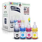 INKUTEN 4 Pack Compatible Refill Ink Set (T664 T6641 T6642 T6643 T6644) for Expression Ecotank ET- 2500 2550 2650 4500 4550 L100 L110 L120 L200 L210 L300 L350 L355 L550 L555 CISS Ink Cartridges