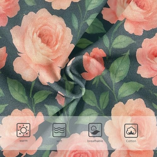 Joisal Cotton Girls Underwear Toddler Vintage Floral Pink Flowers Panties Little Girl Durable Briefs Undies Kids 2t3