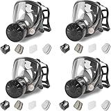 Vollgesichts-Atemschutzmaske mit 40 mm Aktivkohlefilter, tragbare Luftreinigungsmaske für...