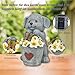 yiilead 17cm Solar Garden Decor Dog Statue,Butterfly Flower Basket Dog with Solar Lights Outdoor,Cute Puppy Statue for Patio, Balcony, Yard Ornament,Unique Housewarming for Women,Mom,Lover Gifts