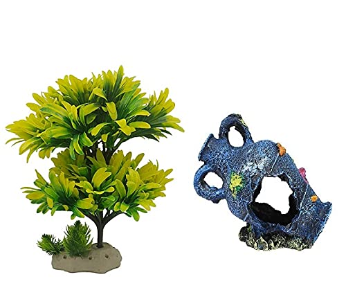 JAINSONS PET PRODUCTS Aquarium Decoration Combo of 2 Items, Plant & Broken Pot (B07D7CZ3LS) Amazon Price History, Amazon Price Tracker