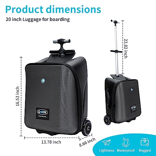 Lemohome Expandable Luggage With Spinner Wheels,Large Suitcases With Child Seat Design,Hard Luggage For Women And Men,20 Inch Hardside Carry On Luggage For Travel #TOP1
