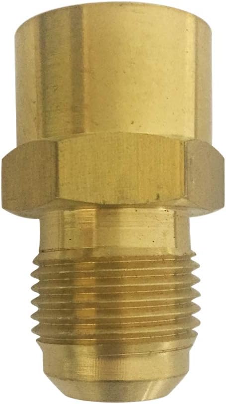 Brass Flare Reducing Union 3/4" OD x 5/8" OD SAE 45 Degree Flared Tube Fitting, 5pcs