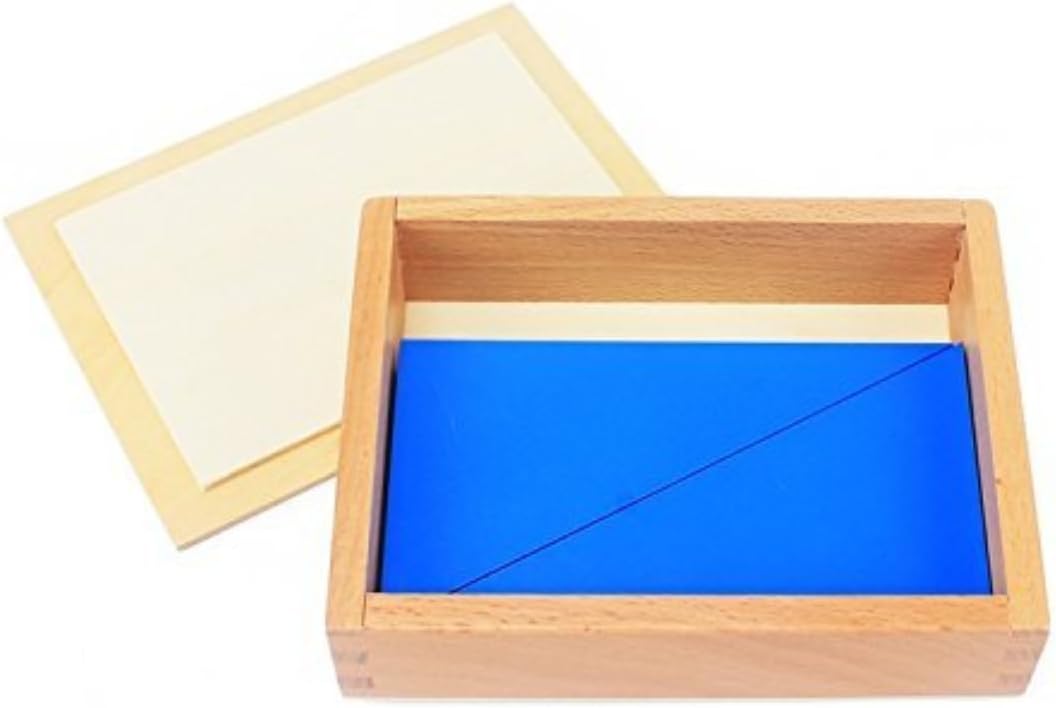 DANNI Baby Toy Montessori Math Toys 12Pcs Blue Triangles Math Wood Toys for Preschool Early Learning Toy