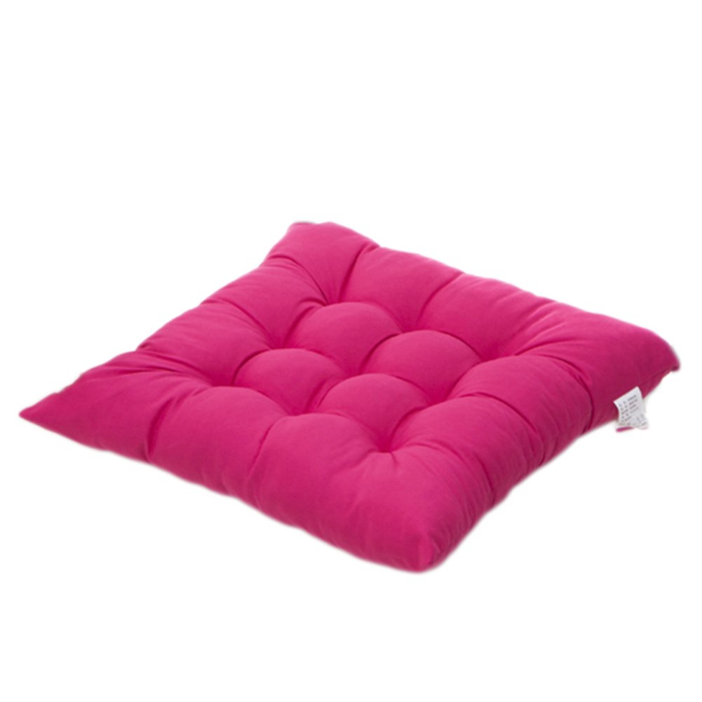 4 cómodos Cojines para Silla Cojines de Silla Cojines de Terraza Cojines de jardín Cojines de Silla de Comedor 40x40 cm Crema Cena Silla Pad (Rosa)