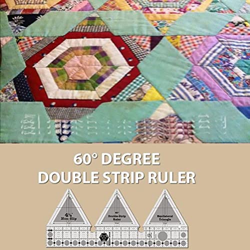 WBTY 45/60/90 Degree Double Strip Ruler, Double Strip Quilting Ruler ...