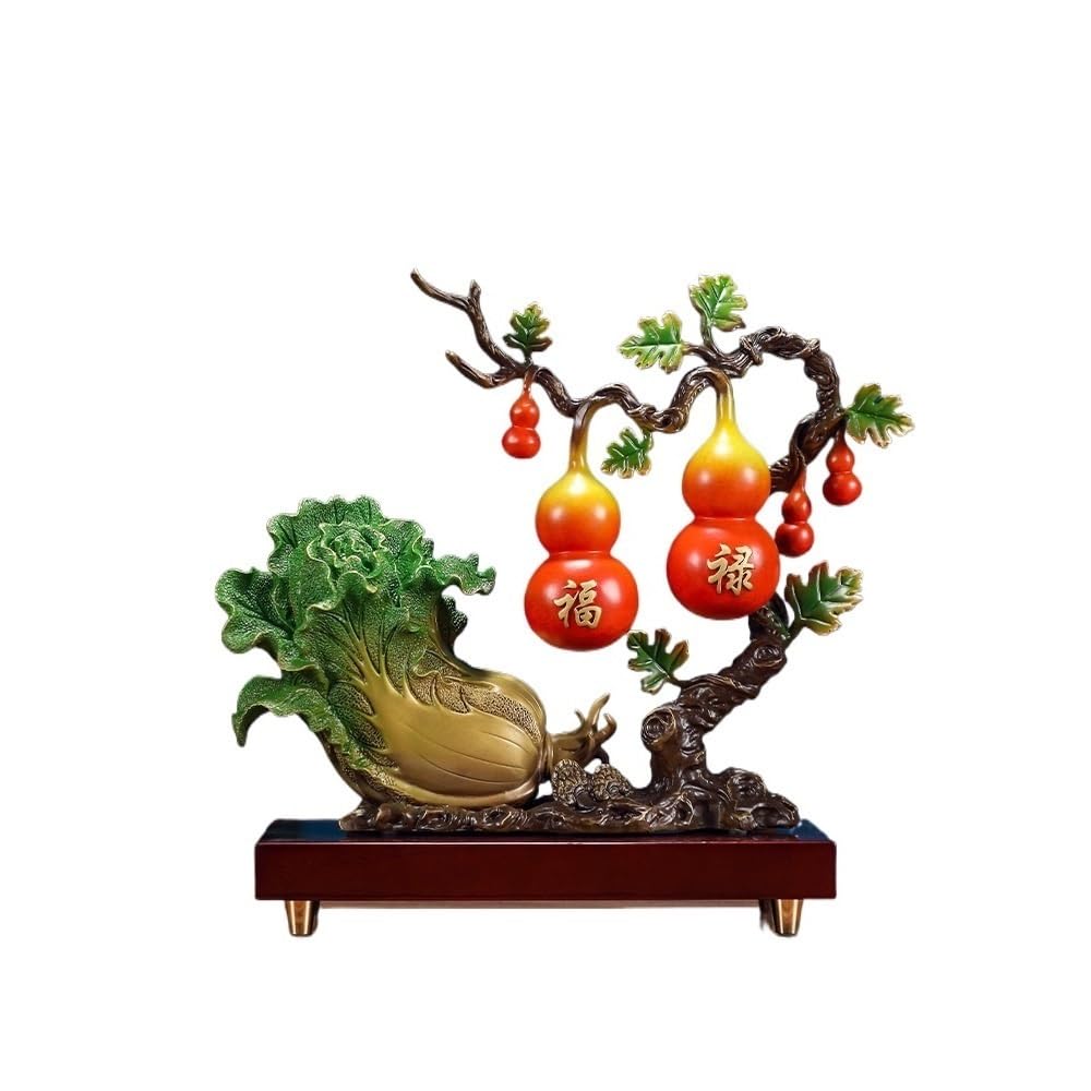 CHICKEN Bronze Living Room Ornaments Full copper cabbage gourd ornament home living room entrance TV cabinet decoration Ornaments to Attract Wealth