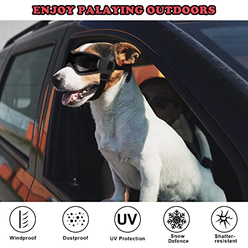 Goggles for Dogs, Ownpets Dog Glasses UV Protection Goggles Snow Protection Wind Protection Dust Protection with… - Image 3