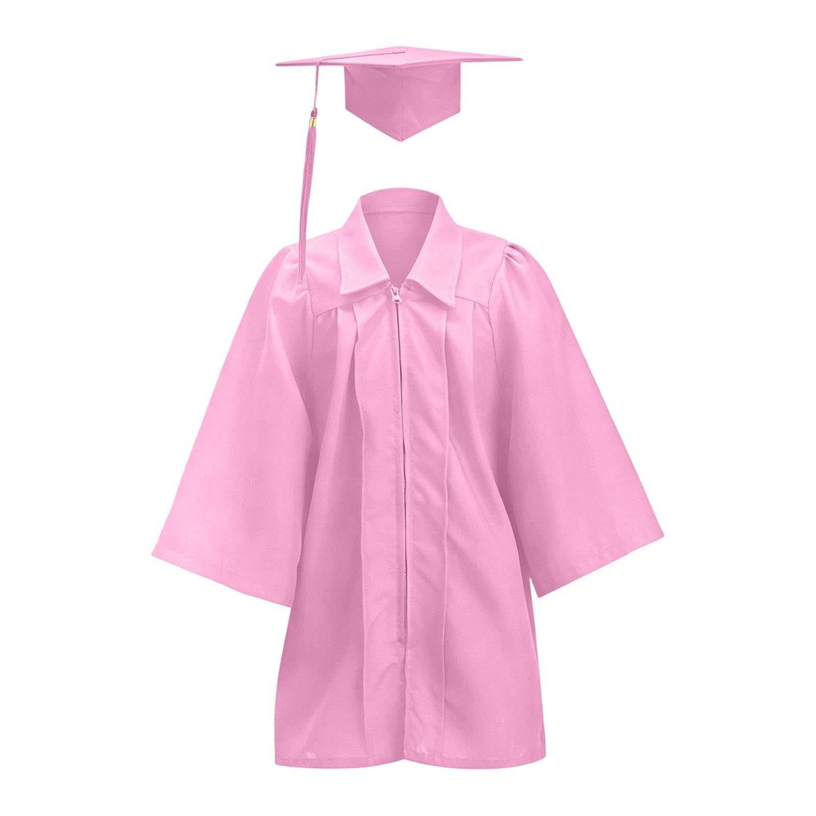 Kids Graduation Cap and Gown Set Unisex Kindergarten Preschool Graduation Outfit for Boys and Girls Fancy Dress Bachelor Robe Stage Performance School Ceremonies Costume Age 2-12 Years