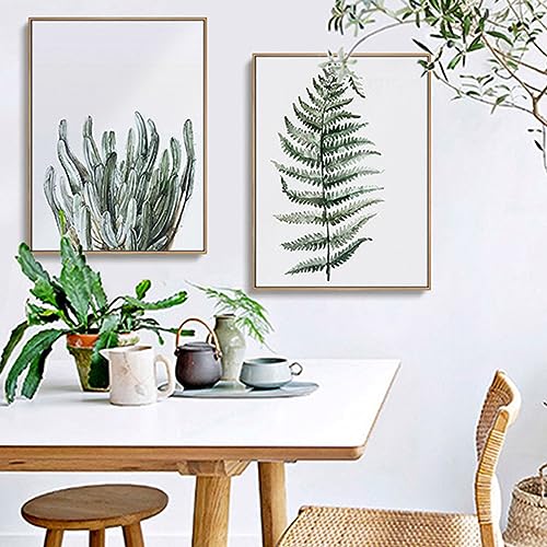 Boho plant canvas feuilles impressions sur toile texturée - 4