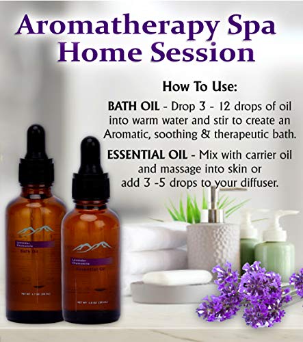 Aromatherapy Lavender Chamomile Spa Gift Basket For Women & Men! Infused With Essential Oils & Shea Butter, Contains Bubble Bath, Body Wash, Lotion, Bath Oil And More! Pampering Spa Gift Set For Her! #TOP4