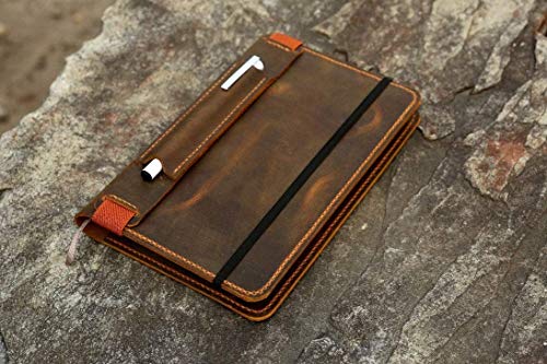Leather notebook cover for moleskine classic notebook Large size/retro leather cover case for moleskine Large Cahier Volant Journal MA505S4